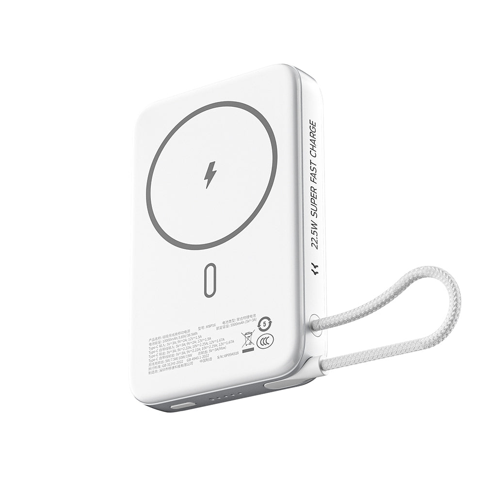 MOVE SPEED MSP16 Magnetic Wireless Gan Charging Mobile Power Bank with Bracket 10000mAh 22.5W