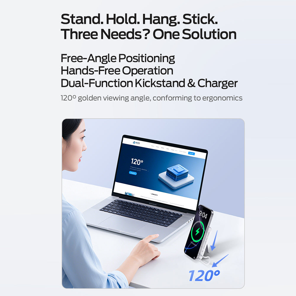 MOVE SPEED MSP16 Magnetic Wireless Gan Charging Mobile Power Bank with Bracket 10000mAh 22.5W