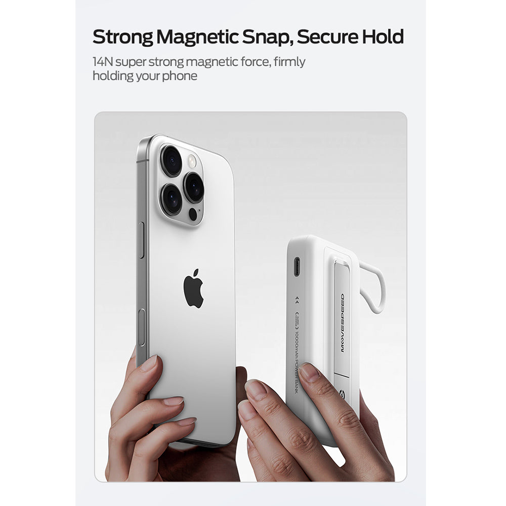 MOVE SPEED MSP16 Magnetic Wireless Gan Charging Mobile Power Bank with Bracket 10000mAh 22.5W