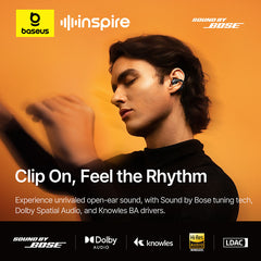 Baseus Inspire XC1 Open-Back True Wireless Bluetooth Headphones with App EQ & IP66 Water Resistance