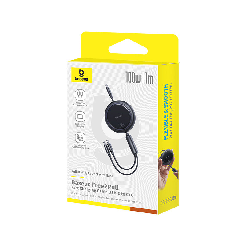 Baseus Bright Mirror Series One-for-two Fast Charging Cable Type-C to C+C 100W