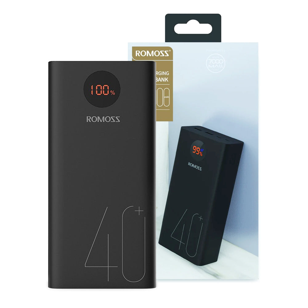 Romoss PEA40 Portable External Battery 40K Power Bank (Black)