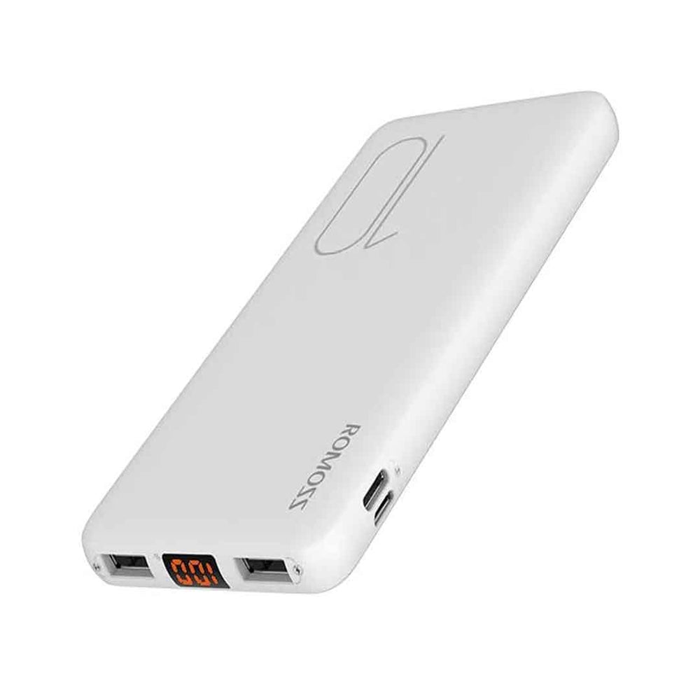 Romoss PSP10 Slim Portable 10K Power Bank (White)