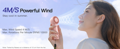 Baseus GoTrip DTI Mini Turbine Handheld Fan – 3-Speed Portable Fan