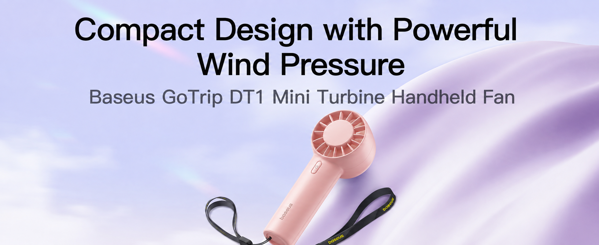 Baseus GoTrip DTI Mini Turbine Handheld Fan – 3-Speed Portable Fan