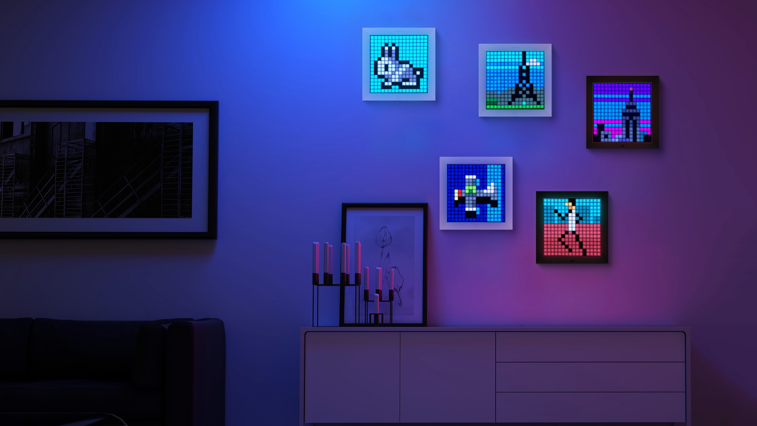 Divoom Pixoo 16x16 Pixel Art LED Display Gaming Room Decor