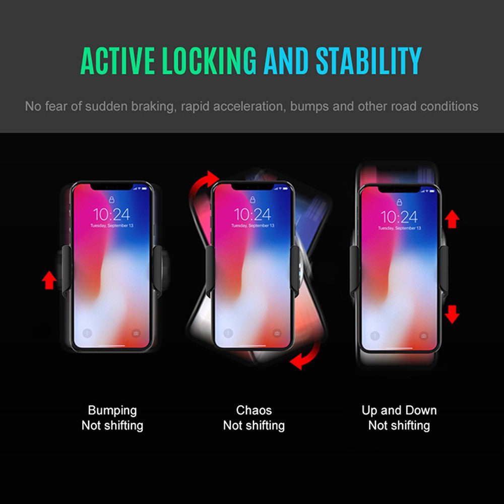 iQuick Q5 Automatic Wireless Car Mount | 15W Fast Charging, Auto-Grip, 360° Adjustable