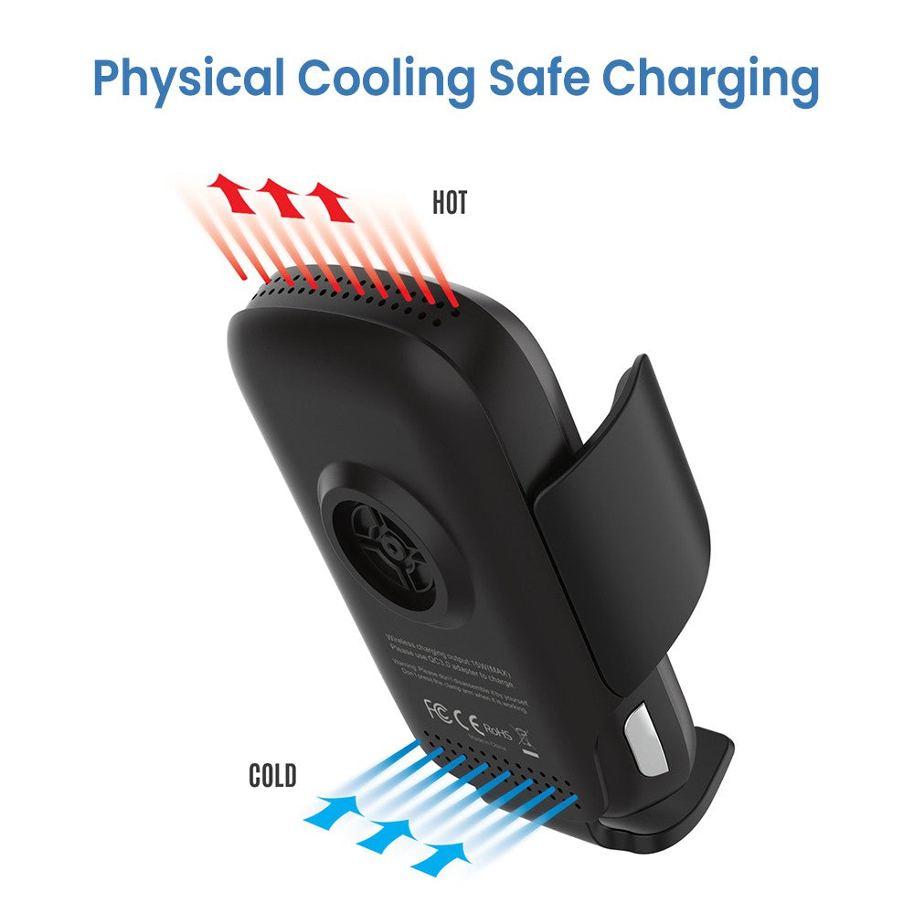 iQuick Q5 Automatic Wireless Car Mount | 15W Fast Charging, Auto-Grip, 360° Adjustable