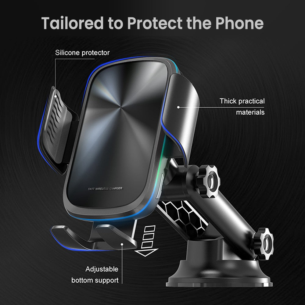 iQuick Q5 Automatic Wireless Car Mount | 15W Fast Charging, Auto-Grip, 360° Adjustable