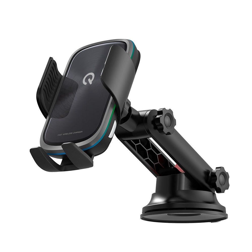 iQuick Q5 Automatic Wireless Car Mount | 15W Fast Charging, Auto-Grip, 360° Adjustable