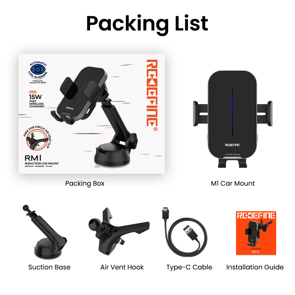 REDEFINE RM1 Induction 15W Car Mount