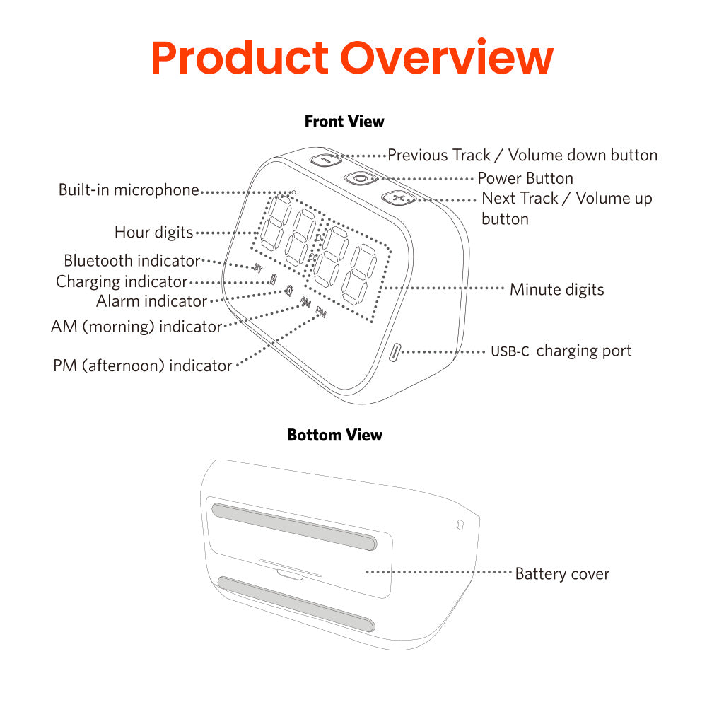 REDEFINE Beewave Bluetooth Speaker & Clock