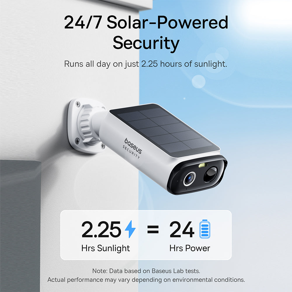 Baseus Security S1 Lite Outdoor Camera 2K Solar-Powered - White