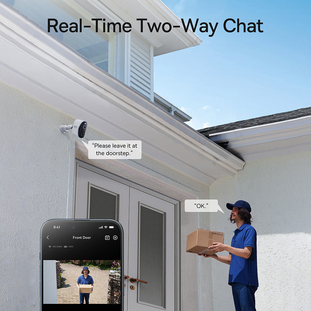 Baseus Security N1 Outdoor Camera 2K 2-Cam Kit with Local Storage - White