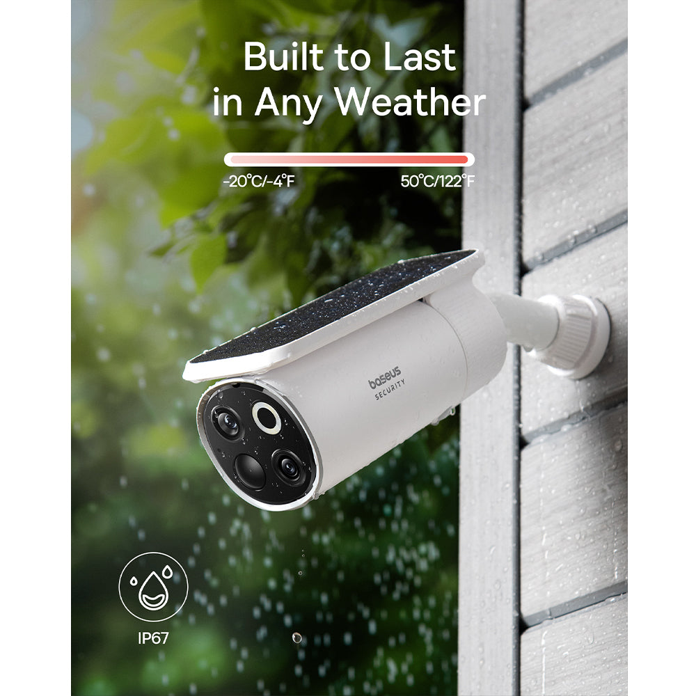 Baseus Security S1 Pro Kit Outdoor Dual Camera 2-Cam 3K-White