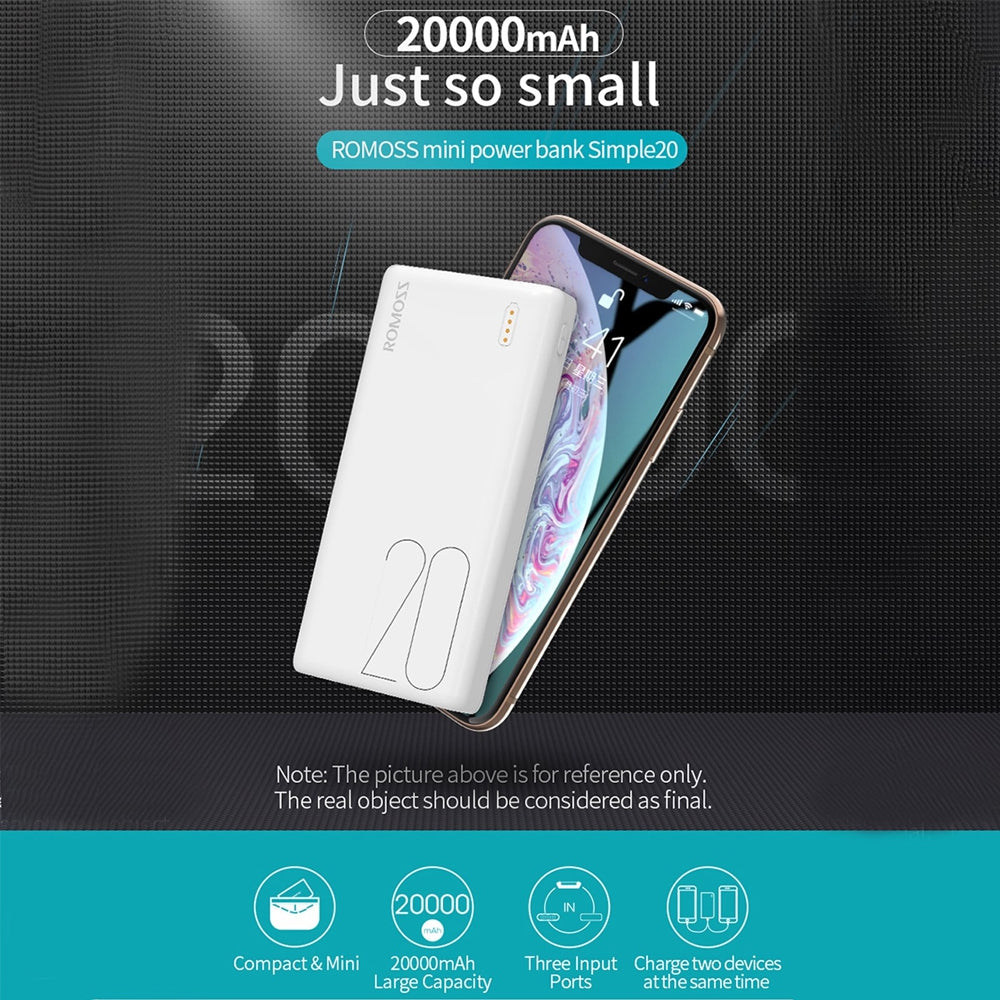 Romoss Simple20 Power Bank (White)