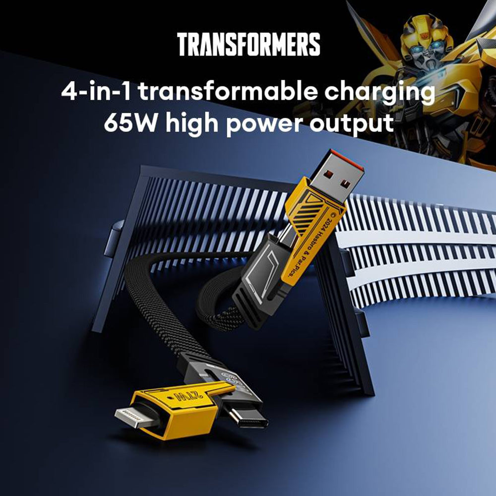 Transformers TF-A15 Deformed 4-in-1 Charging Cable 65W Super Fast Braided Cable (4FIX-1M)