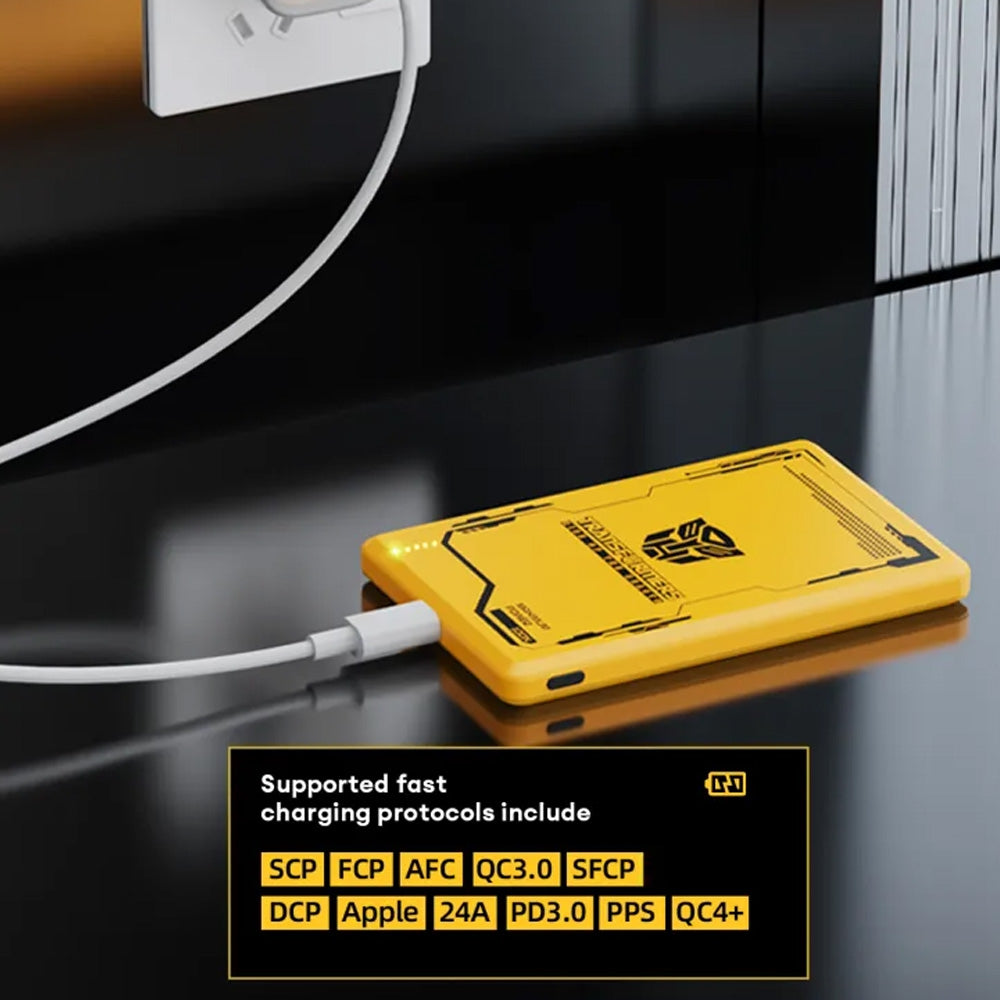 Transformers 5K Magnetic Wireless Charging Power Bank (Yellow)