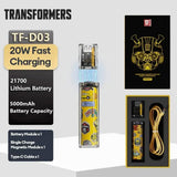 Transformers Wireless Charging Power Bank with Removable Battery