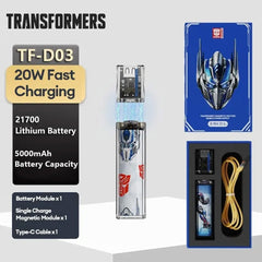 Transformers Wireless Charging 5K Power Bank with Removable Battery