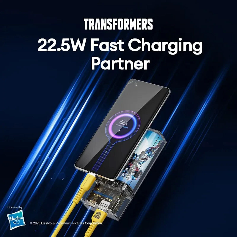 Transformers Wireless Charging Power Bank with Removable Battery