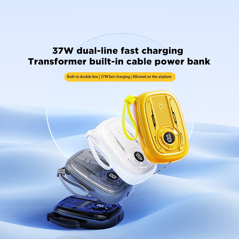 Transformers TF-D31 10000mAh Power Bank – Dual Fast Outputs, USB-C & Lightning, >60% Efficiency