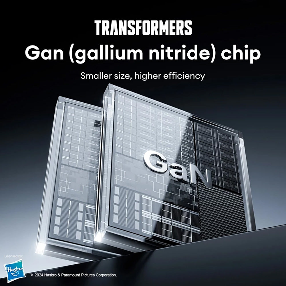 Transformers 35W PD Fast Gan Charger TF-K21 GaN USB A + Type C Dual Port Fast Charging 90 ° Foldable Charger Plug Adapter With LED