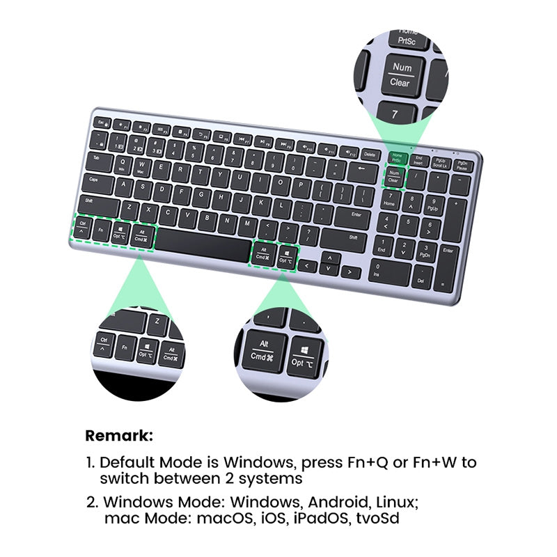 UGREEN Ultra Slim Wireless Bluetooth Keyboard