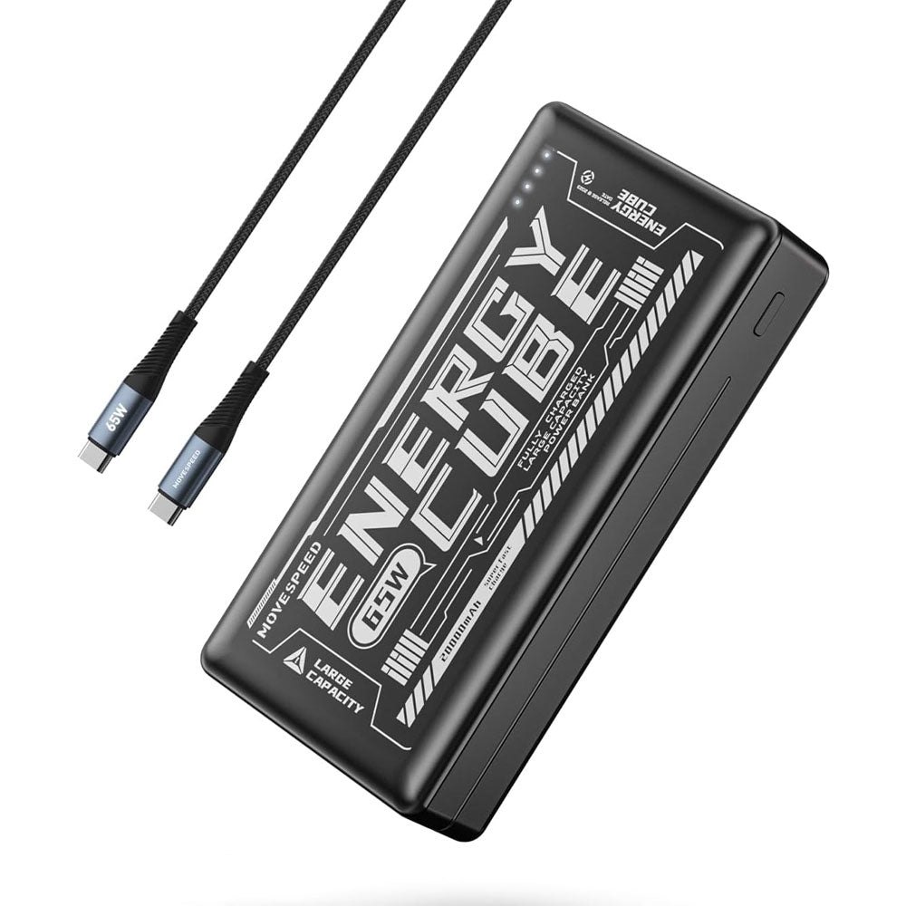 MOVESPEED Energy Cube 20K 3-Port Laptop Power Bank (Black)