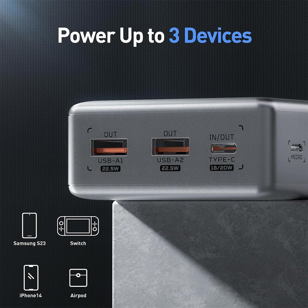 MOVESPEED Energy Box 20K 3-Port Power Bank (Silver)