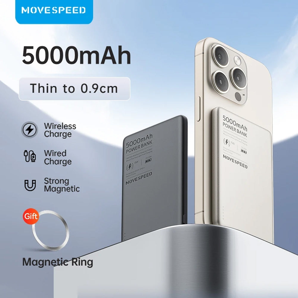 MOVESPEED Power Blade 5K Magnetic Wireless Charging Power Bank