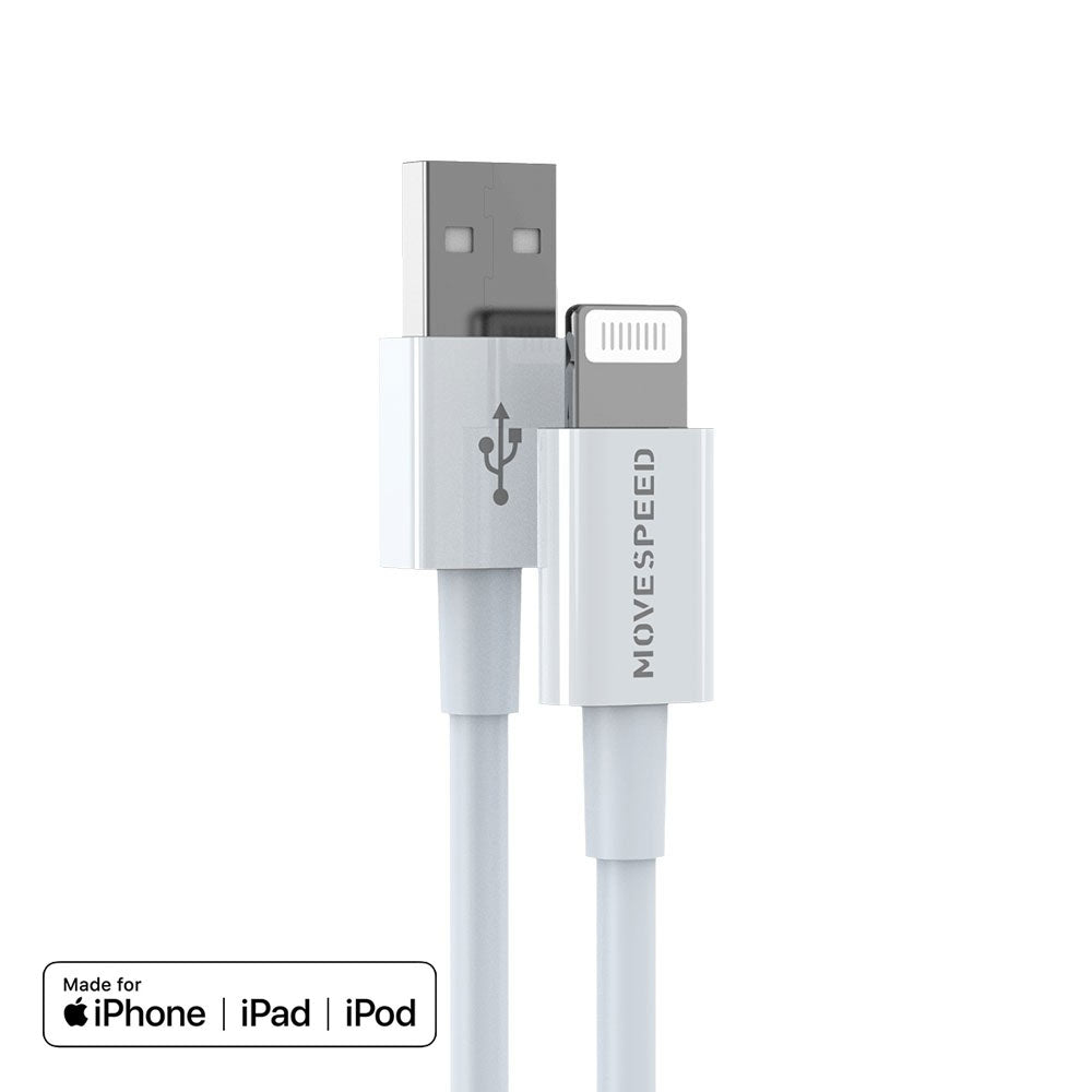 MOVESPEED USB-A to Lightning Charging Cable 1.2M White