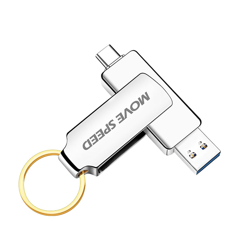MOVE SPEED 32-128GB YSULDP 2 in 1 USB Type-C Flash Drive