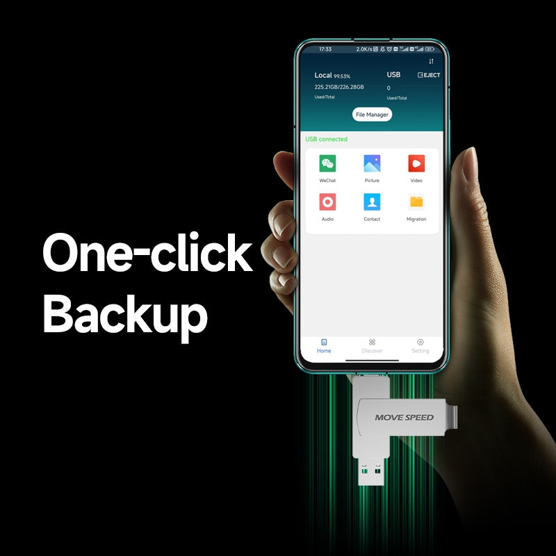 MOVE SPEED 32-128GB YSULDP 2 in 1 USB Type-C Flash Drive