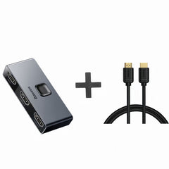 Baseus Matrix HDMI Bidirectional Switcher + Baseus 8K HDMI Adapter Cable + Baseus 4K HDMI 2.0 Cable | Smart Dual-Screen Setup Kit