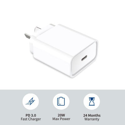 iQuick PD3.0 Type-C Charger 20W (White)