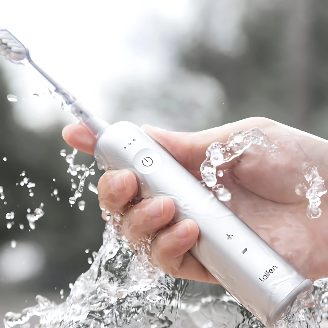 Laifen Wave Electric Toothbrush (Aluminium Alloy) + Free Replacement Header & Holder