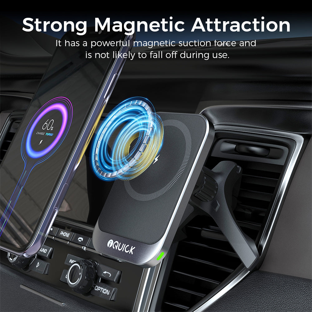 iQuick iMG1 Magnetic Pad Air-vent Car Mount 15W