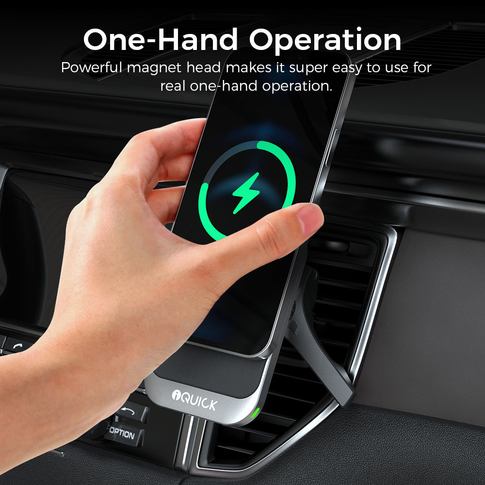 iQuick iMG1 Magnetic Pad Air-vent Car Mount 15W