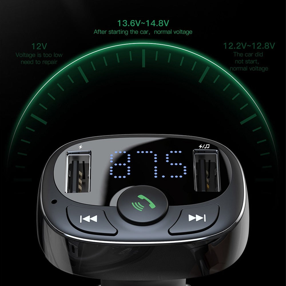 Baseus T Shaped S-09A Car Bluetooth MP3 Player Black