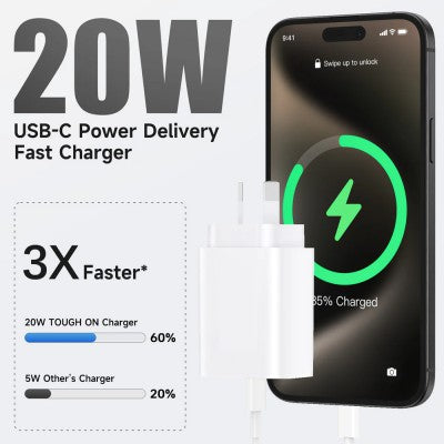 iQuick PD3.0+QC3.0 Type-C Charger 20W (White)