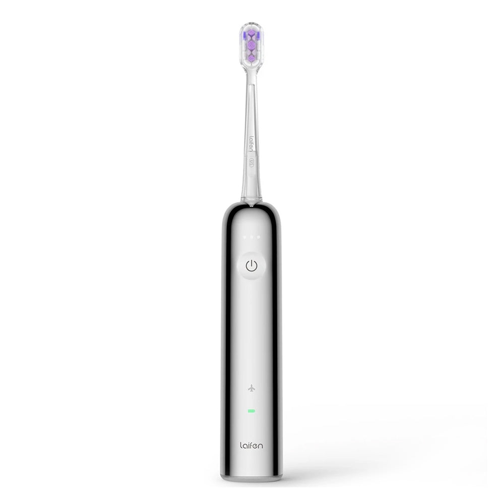 Laifen Wave Toothbrush-Stainless Steel (3 Brush heads)