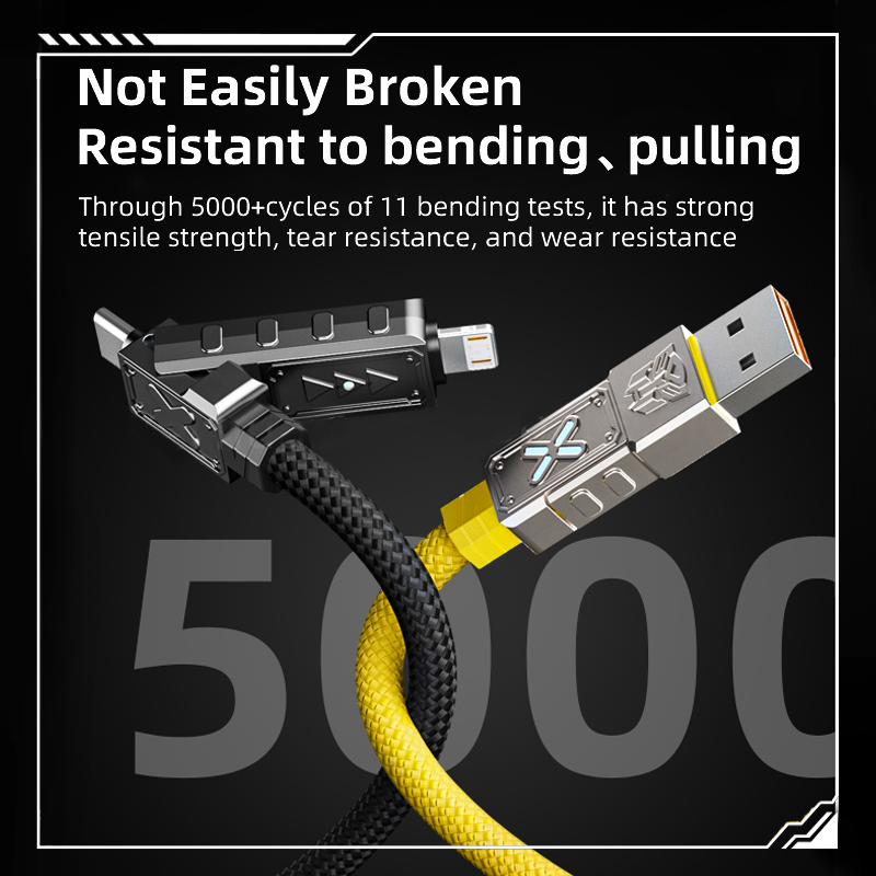 Transformers TF-A12 4-in-1 240W Fast Charging Cable with RGB Light