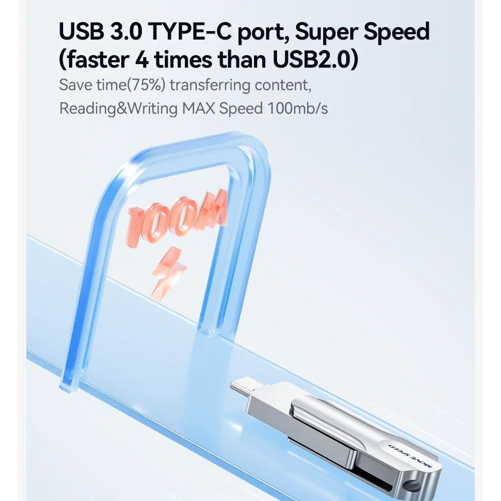 MOVE SPEED YSULDP  2 in 1 USB Type-C Flash Drive