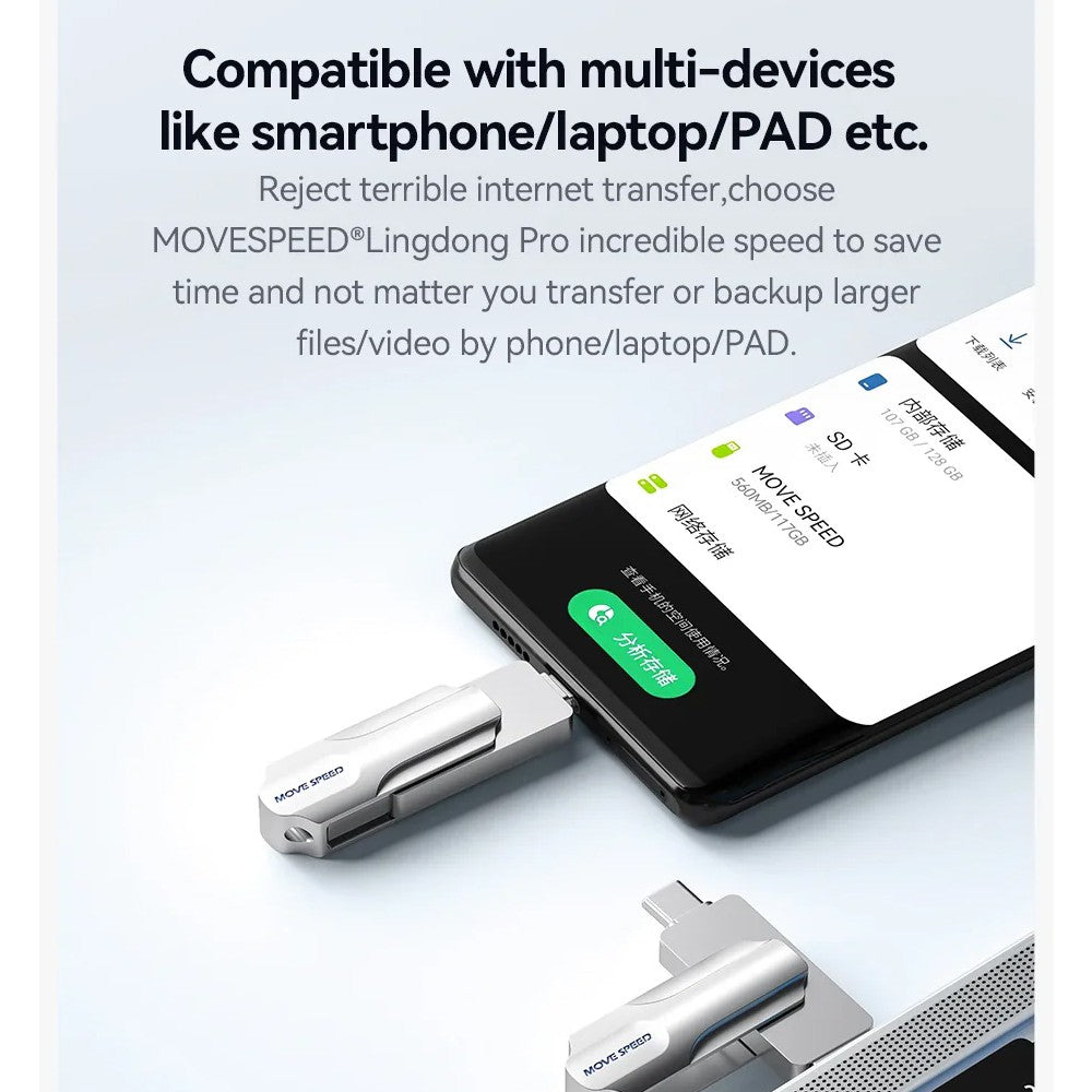 MOVE SPEED YSULDP  2 in 1 USB Type-C Flash Drive